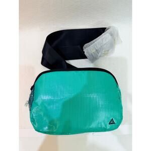 NEW RAREFORM Zion Sling Bag Fanny Pack Zipper Pouch Adjustable Belt Green Blue